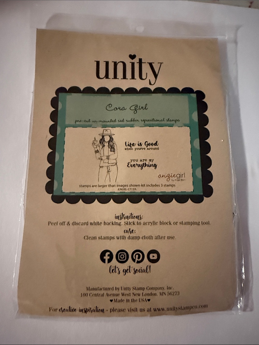 Unity Cora Girl Clear Stamps